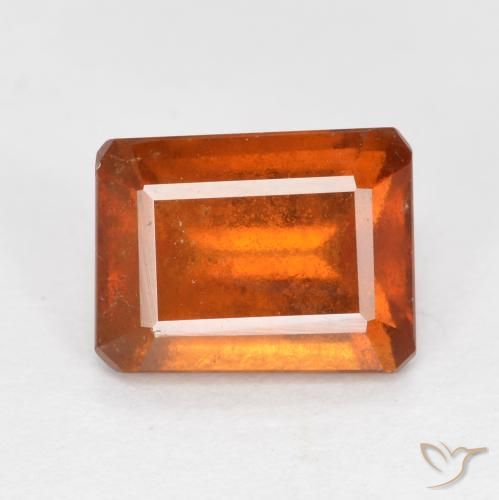 1.93ct Natural Naranja oscuro granate hessonita, corte esmeralda, SI