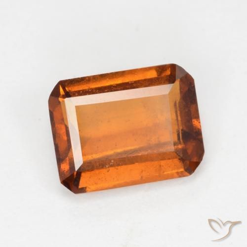 granate hessonita Naranja oscuro natural de 1.45 ct, Corte Octágono / Esmeralda, SI