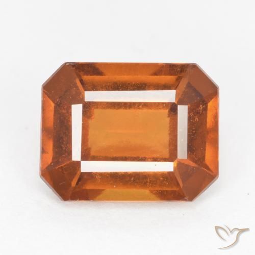 granate hessonita Naranja oscuro medio natural de 2.36 ct, Corte Octágono / Esmeralda, VS