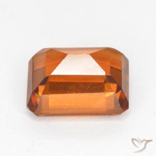 granate hessonita Naranja oscuro natural de 2.12 ct, Corte Octágono / Esmeralda, VS