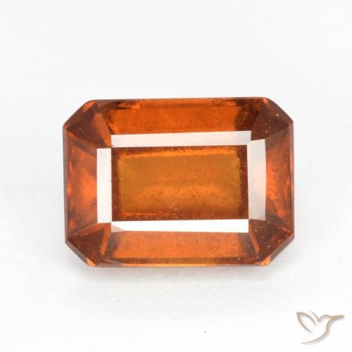 granate hessonita Naranja oscuro natural de 2.21 ct, Corte Octágono / Esmeralda, SI
