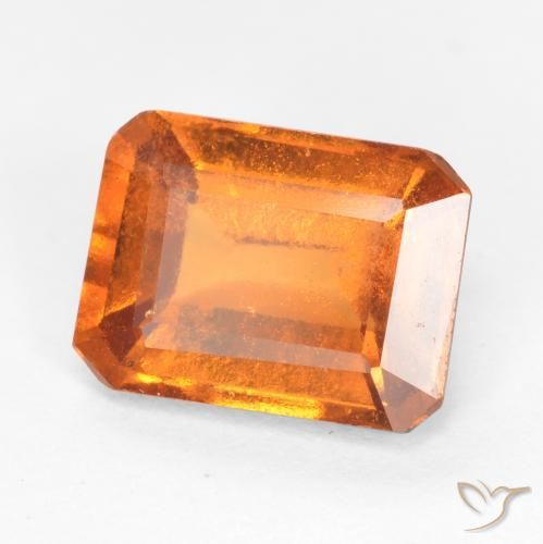 granate hessonita Ámbar naranja natural de 1.72 ct, Corte Octágono / Esmeralda, SI