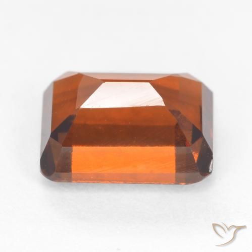 granate hessonita Naranja oscuro natural de 2.16 ct, Corte Octágono / Esmeralda, VS-SI