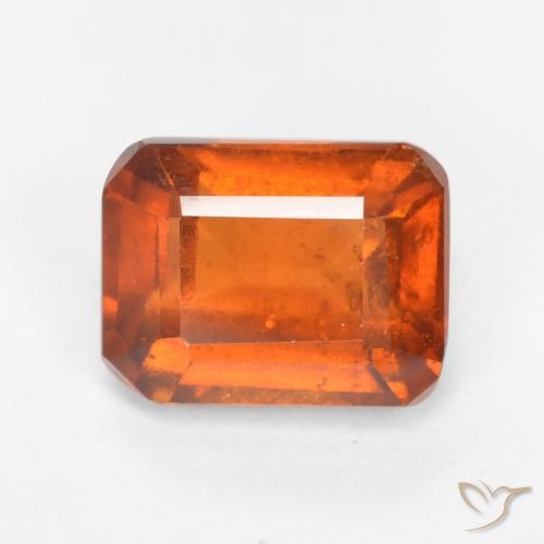 granate hessonita Naranja fuego natural de 2.42 ct, Corte Octágono / Esmeralda, SI
