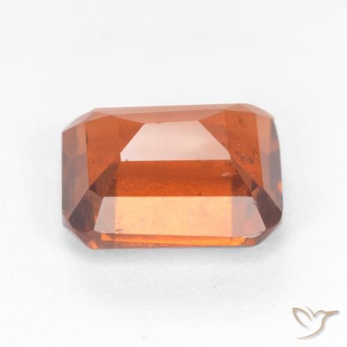 granate hessonita Naranja fuego natural de 2.42 ct, Corte Octágono / Esmeralda, SI