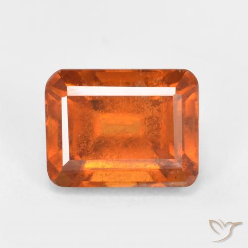 2.37ct Natural Naranja medio granate hessonita, corte esmeralda, SI