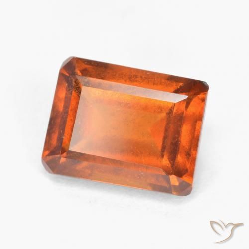 granate hessonita Naranja oscuro medio natural de 2.14 ct, Corte Octágono / Esmeralda, SI