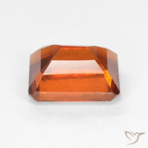 granate hessonita Naranja oscuro medio natural de 2.14 ct, Corte Octágono / Esmeralda, SI