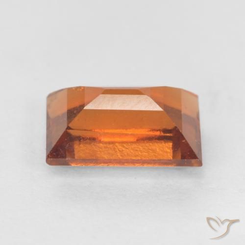 granate hessonita Naranja oscuro natural de 1.32 ct, Corte Baguette, SI