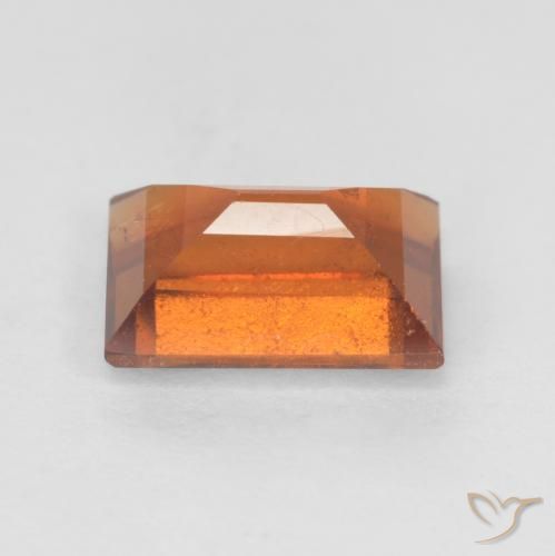granate hessonita Naranja oscuro natural de 1.21 ct, Corte Baguette, SI