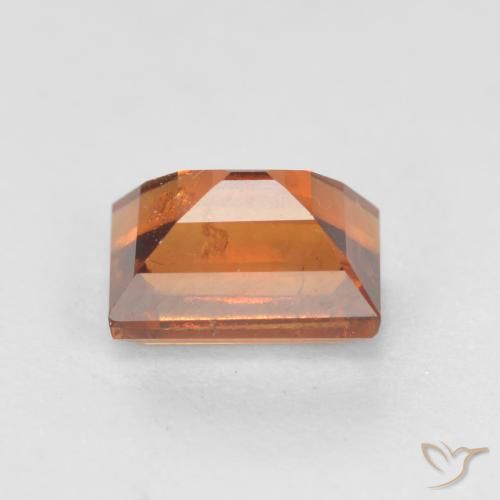 granate hessonita Naranja oscuro medio natural de 1.12 ct, Corte Baguette, SI
