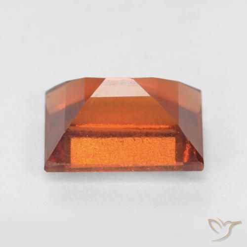 granate hessonita Naranja oscuro medio natural de 1.56 ct, Corte Baguette, VS