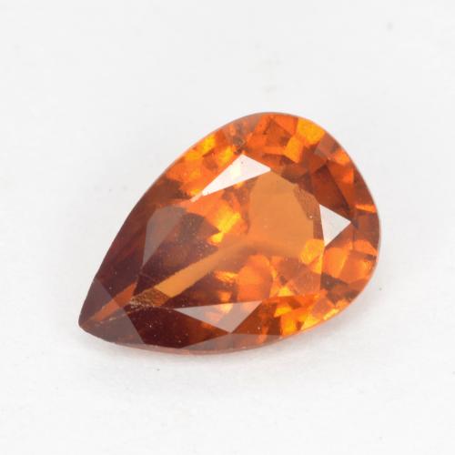 Granate hessonita naranja natural de 0,99 ct, en forma de pera, VS