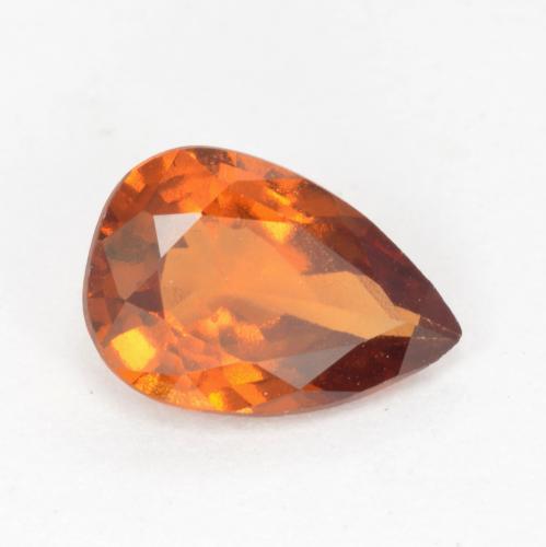 Granate hessonita naranja natural de 0,99 ct, en forma de pera, VS