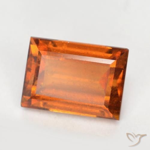 granate hessonita Naranja medio natural de 1.52 ct, Corte Baguette, VS-SI