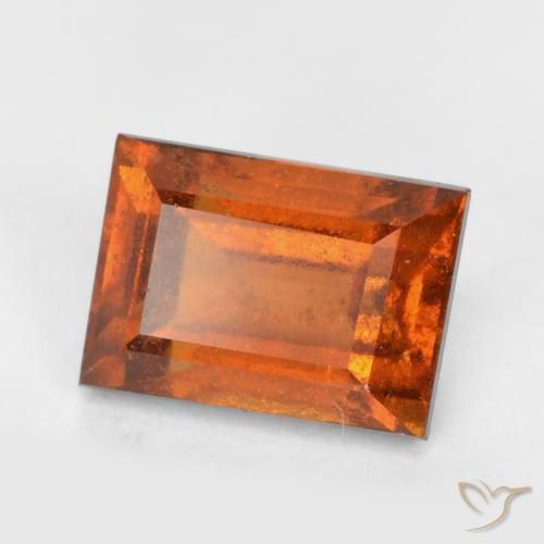 1.47ct Natural Ámbar naranja granate hessonita, Corte Baguette, VS-SI