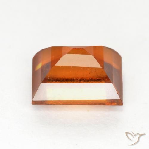granate hessonita Naranja oscuro natural de 1.36 ct, Corte Baguette, VS-SI
