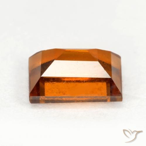 granate hessonita Naranja oscuro medio natural de 1.27 ct, Corte Baguette, VS