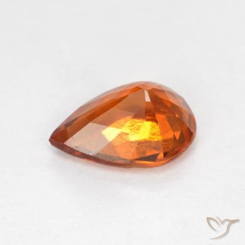 granate hessonita Naranja medio natural de 1.06 ct, En forma de pera, VS