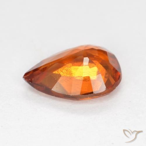 granate hessonita Naranja medio natural de 1.15 ct, En forma de pera, VS