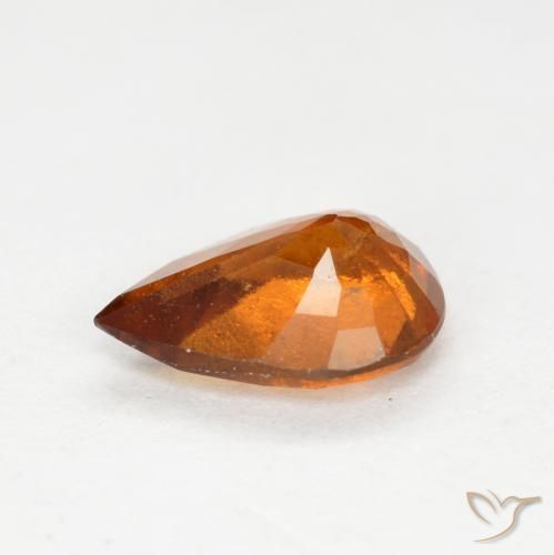 granate hessonita Naranja oscuro natural de 1.01 ct, En forma de pera, SI