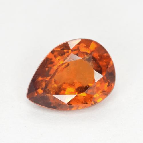 Granate hessonita naranja natural de 0,94 ct, en forma de pera, SI