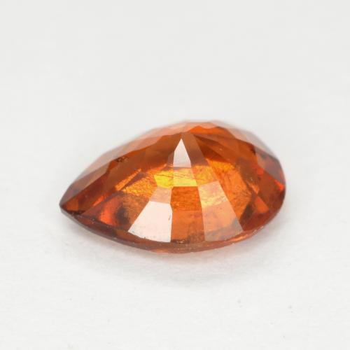 Granate hessonita naranja natural de 0,94 ct, en forma de pera, SI