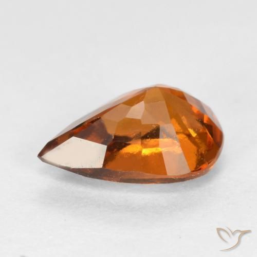 Granate hessonita naranja natural de 1,15 ct, en forma de pera, SI