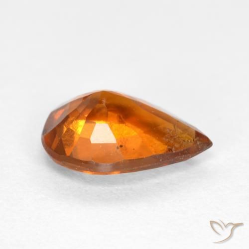 Granate hessonita naranja natural de 1,11 ct, en forma de pera, SI