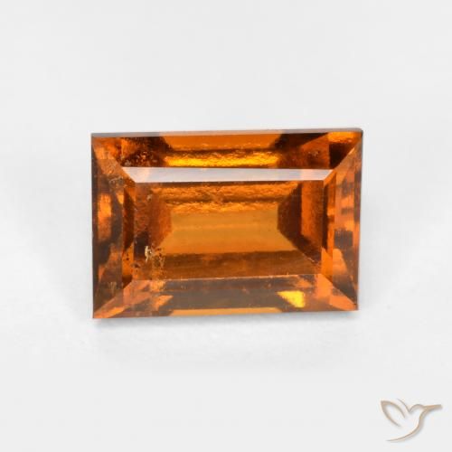 granate hessonita Naranja medio natural de 1.57 ct, Corte Baguette, VS-SI