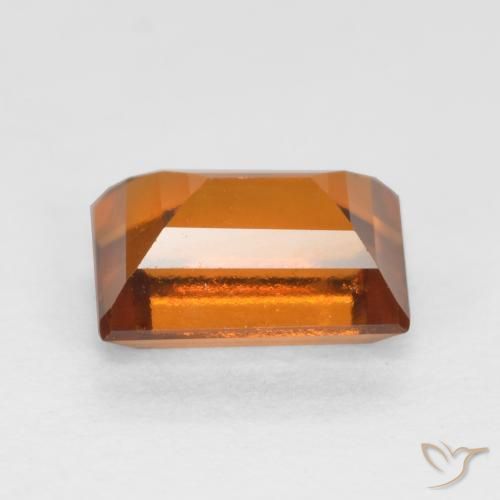 granate hessonita Naranja oscuro medio natural de 1.34 ct, Corte Baguette, VS