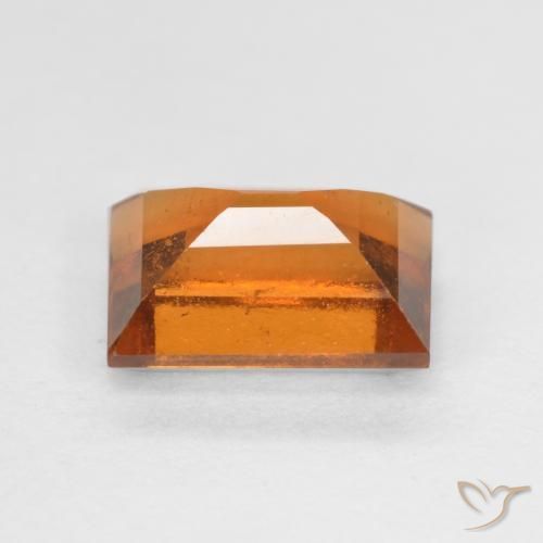 granate hessonita Naranja oscuro natural de 1.56 ct, Corte Baguette, VS-SI
