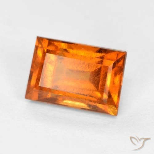 granate hessonita Naranja medio natural de 1.21 ct, Corte Baguette, VS-SI