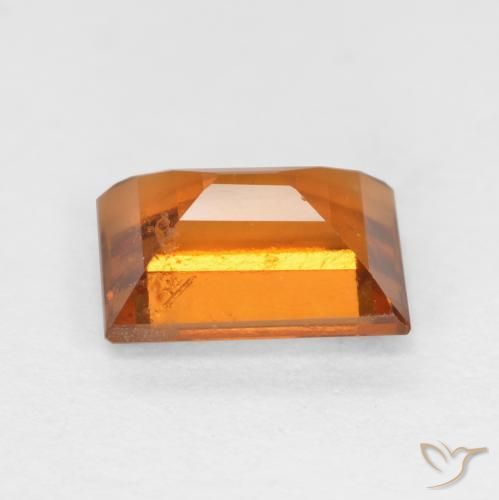 granate hessonita Naranja amarillento natural de 1.22 ct, Corte Baguette, VS-SI
