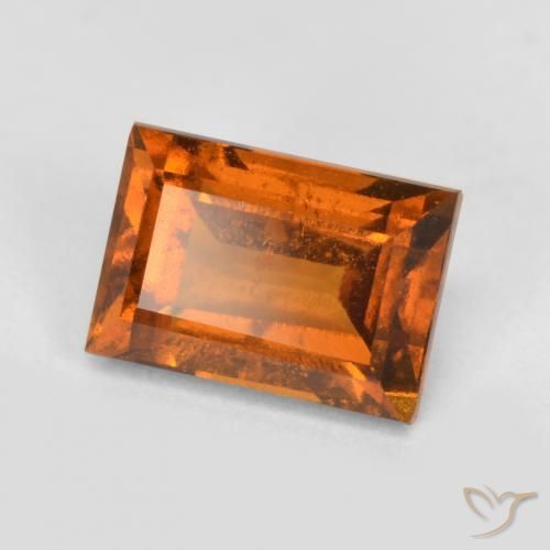 granate hessonita Naranja medio natural de 1.40 ct, Corte Baguette, VS-SI