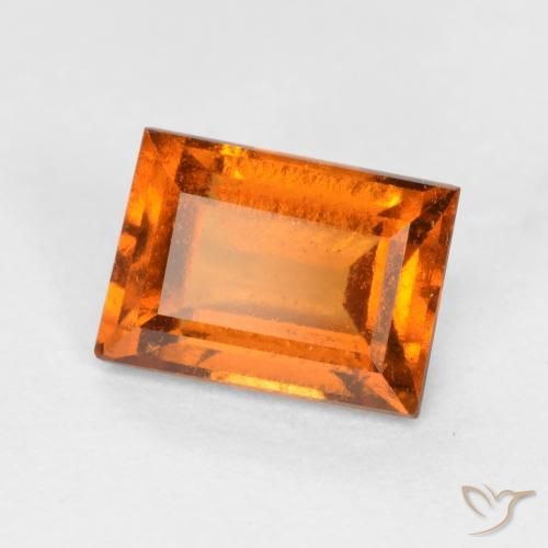 granate hessonita Naranja medio natural de 1.12 ct, Corte Baguette, VS-SI