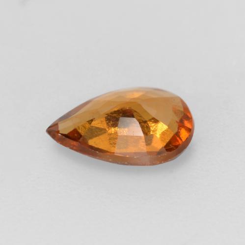 Granate hessonita naranja natural de 0,53 ct, en forma de pera, VS