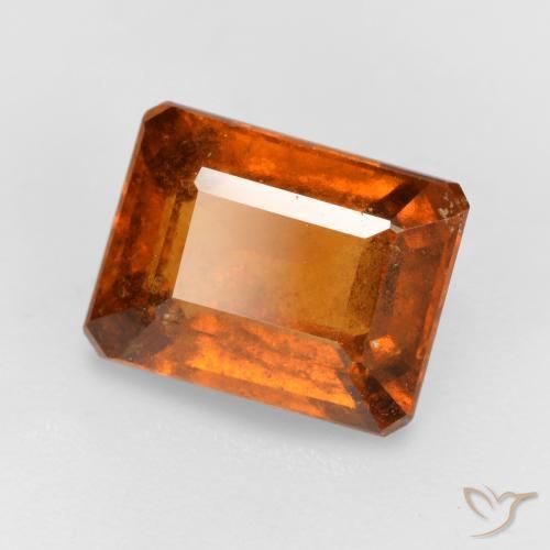 granate hessonita Ámbar naranja natural de 2.08 ct, Corte Octágono / Esmeralda, SI