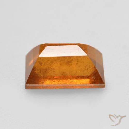 granate hessonita Naranja oscuro natural de 1.37 ct, Corte Baguette, SI