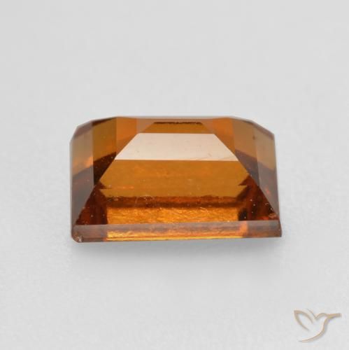 granate hessonita Naranja oscuro natural de 1.39 ct, Corte Baguette, VS