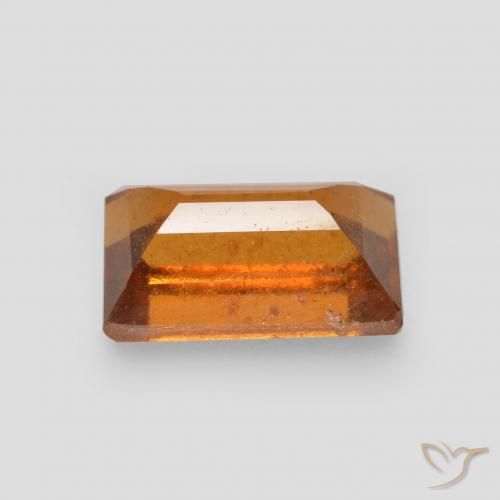 granate hessonita Naranja amarillento natural de 1.08 ct, Corte Baguette, SI