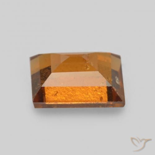 granate hessonita Naranja oscuro natural de 1.31 ct, Corte Baguette, VS-SI