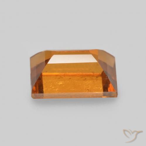 granate hessonita Naranja oscuro natural de 0.91 ct, Corte Baguette, VS