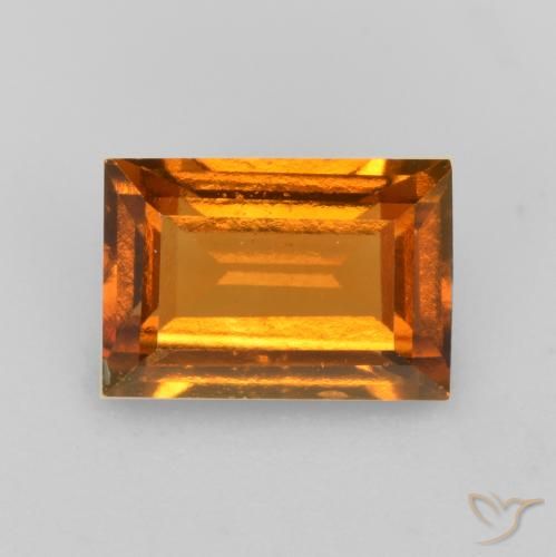1.23ct Natural Naranja terroso granate hessonita, Corte Baguette, VS
