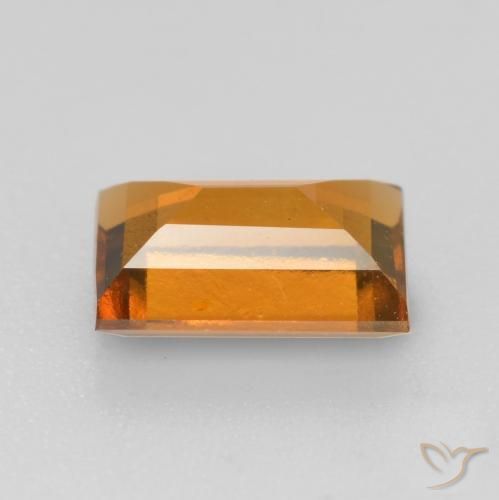 granate hessonita Naranja terroso natural de 1.23 ct, Corte Baguette, VS