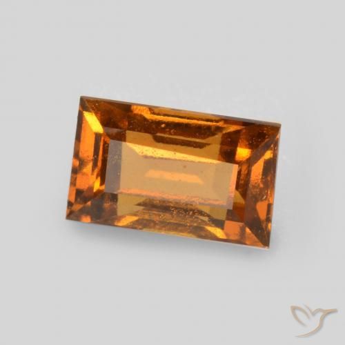 granate hessonita Naranja marrón natural de 0.76 ct, Corte Baguette, VS
