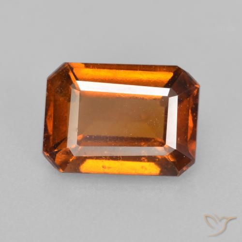2.25ct Natural Naranja medio granate hessonita, corte esmeralda, VS