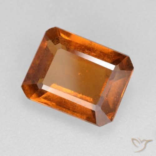 granate hessonita Naranja oscuro medio natural de 2.10 ct, Corte Octágono / Esmeralda, VS-SI