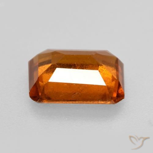 granate hessonita Naranja oscuro medio natural de 2.10 ct, Corte Octágono / Esmeralda, VS-SI