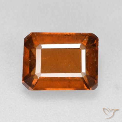 2.70ct Natural Naranja rojizo granate hessonita, corte esmeralda, SI